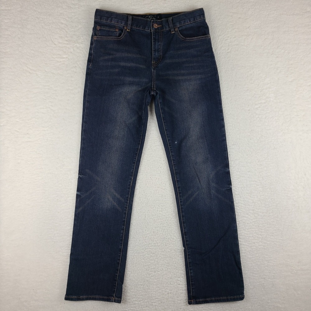 Lucky Brand Jeans Boys 18 Blue Classic Straight Leg Dark Wash‎ Denim *